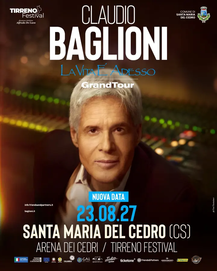 Claudio Baglioni, La vita è adesso GrandTour, Arena dei Cedri, 23 agosto 2027